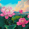 Lotus Flowers Diamond Painting