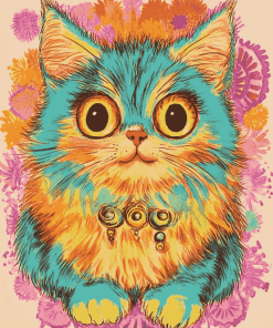 Louis Wain Kitty Animation Diamond Painting