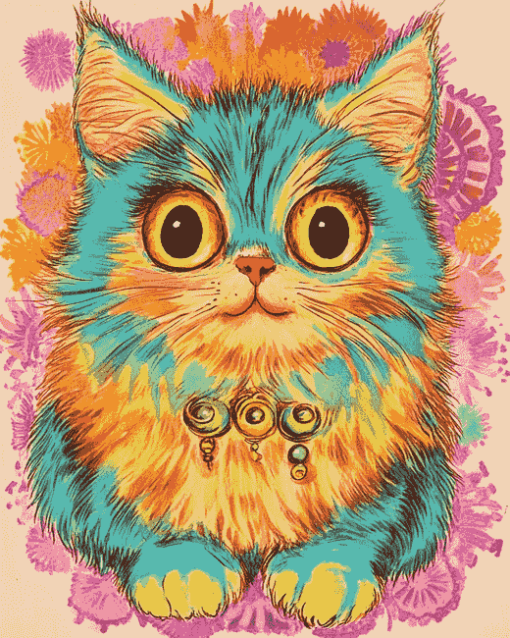 Louis Wain Kitty Animation Diamond Painting