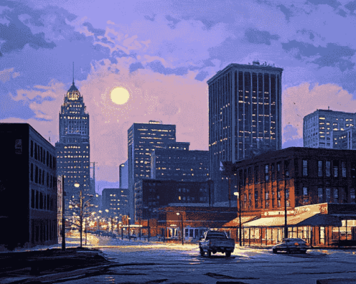 Louisville City Skyline Diamond Painting