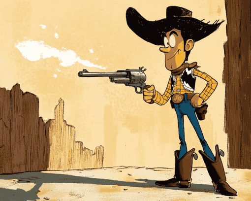 Lucky Luke Cartoon Diamond Painting