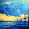 Mackinac Bridge Building Marvel Diamond Painting