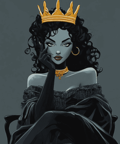 Majestic Black Queens Diamond Painting