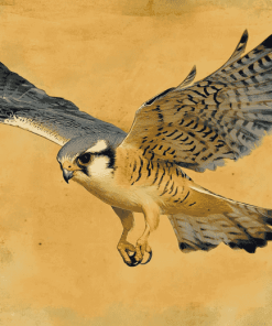 Majestic Kestrel Bird Diamond Painting