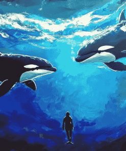 Majestic Orcas Diamond Painting