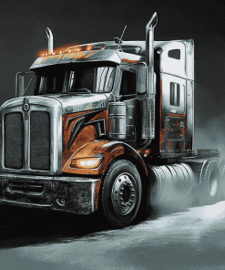 Man Truck Engines Diamond Painting