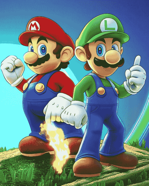 Mario and Luigi Gaming Diamond Painting