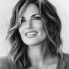 Mariska Hargitay Black and White Diamond Painting