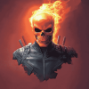 Marvel Blazing Skull Animation Diamond Painting