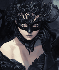 Masked Lady Anime Diamond Painting