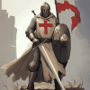 Medieval Crusader Warrior Diamond Painting