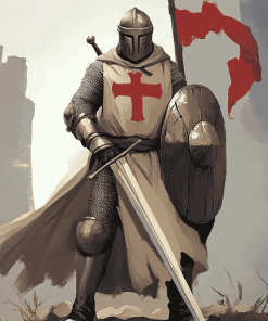 Medieval Crusader Warrior Diamond Painting