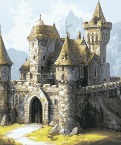 Medieval Fantasy Castle Diamond Painting