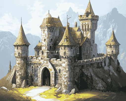 Medieval Fantasy Castle Diamond Painting