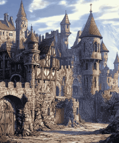 Medieval Fantasy Castle Diamond Painting