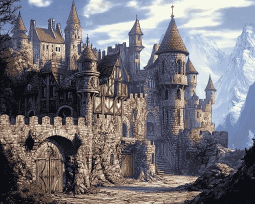 Medieval Fantasy Castle Diamond Painting