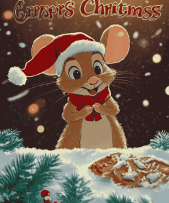 Merry Christmas Mouse Diamond Painting