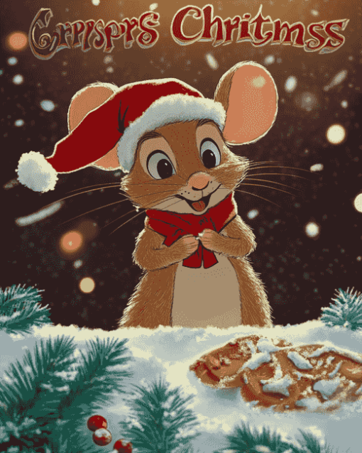 Merry Christmas Mouse Diamond Painting