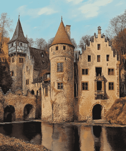 Mespelbrunn Castle Germany Diamond Painting