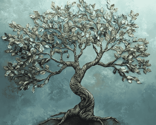 Metal Tree Nature Diamond Painting