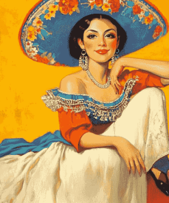 Mexican Women Beauty Diamond Painting