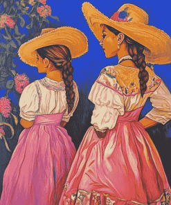 Mexican Women and Children Diamond Painting