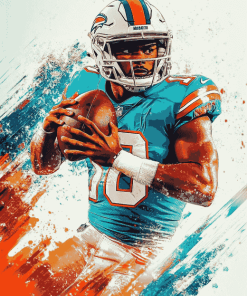 Miami Dolphins Football Diamond Painting