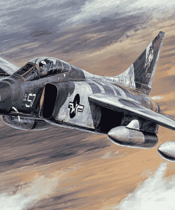 Military McDonnell Douglas F4 Airplane Diamond Painting