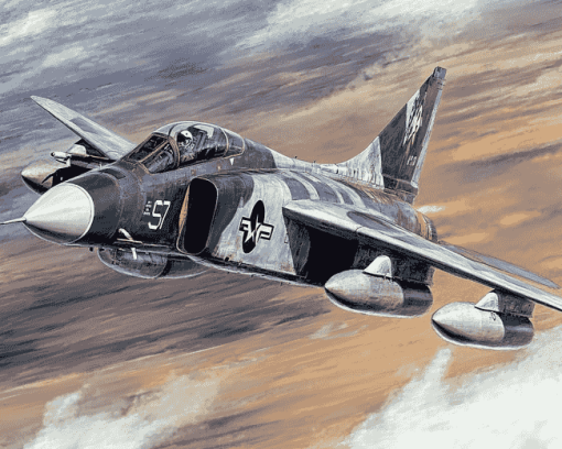 Military McDonnell Douglas F4 Airplane Diamond Painting