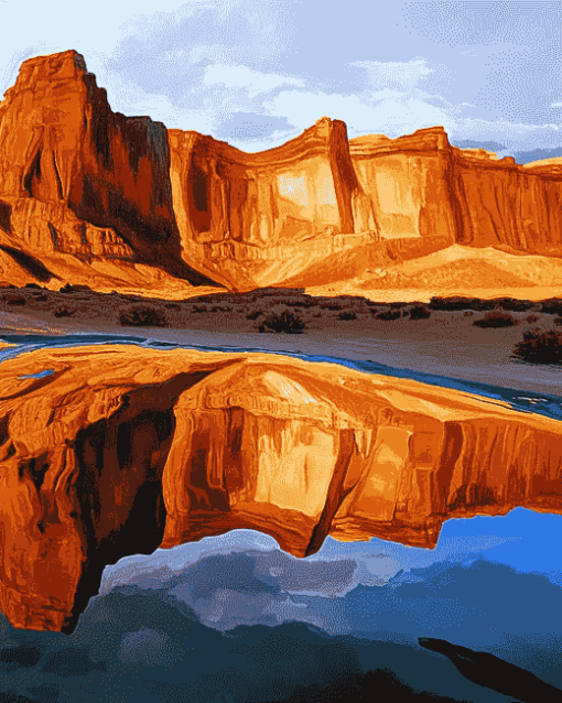 Moab Mountain Landscape Diamond Painting