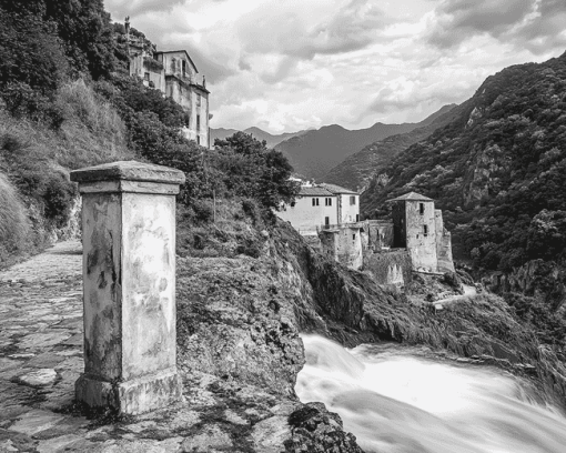 Monochrome Fruttuoso Italy Diamond Painting