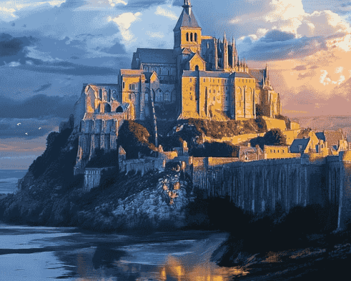 Mont Saint Michel Castle Diamond Painting