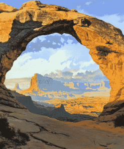 Mountain Landscapes Arch Diamond Painting