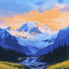 Mountain Rainer Valley Diamond Painting