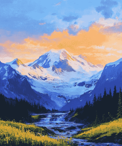 Mountain Rainer Valley Diamond Painting