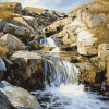 Mountain Stream Waterfalls Diamond Painting