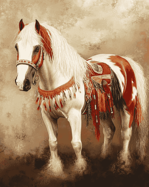 Native American Horse Art Diamond Painting