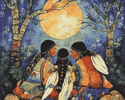 Native American Women Diamond Painting