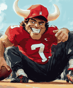 Nebraska Huskers Football Diamond Painting