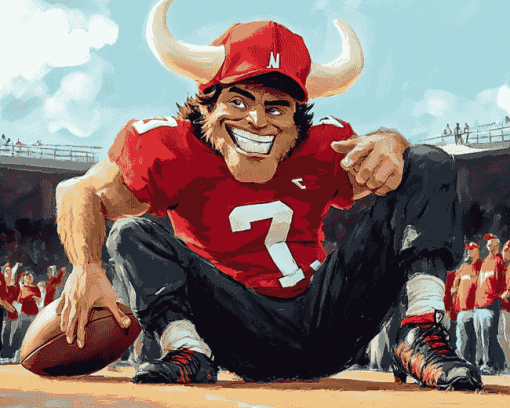 Nebraska Huskers Football Diamond Painting