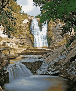 Neck Chand's Rock Waterfalls Diamond Painting