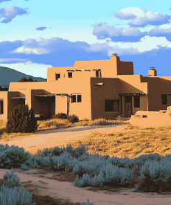 New Mexico Houses Diamond Painting