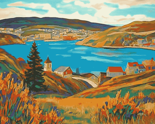 Newfoundland Landscapes Mountains Diamond Painting