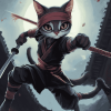 Ninja Cat Animation Diamond Painting