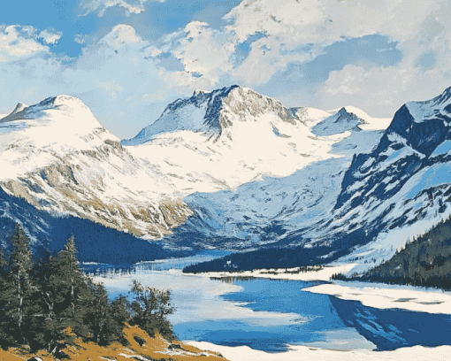 Norwegian Mountain Landscapes Diamond Painting