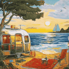 Oceanside Airstream Adventure Diamond Painting