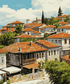 Ohrid City Buildings Diamond Painting