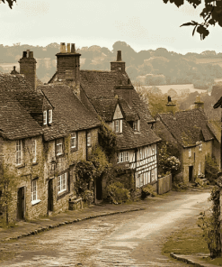 Old England Village Scenes Diamond Painting