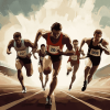 Olympic Runners Animation Diamond Painting