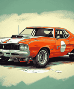 Orange AMC Car Diamond Painting